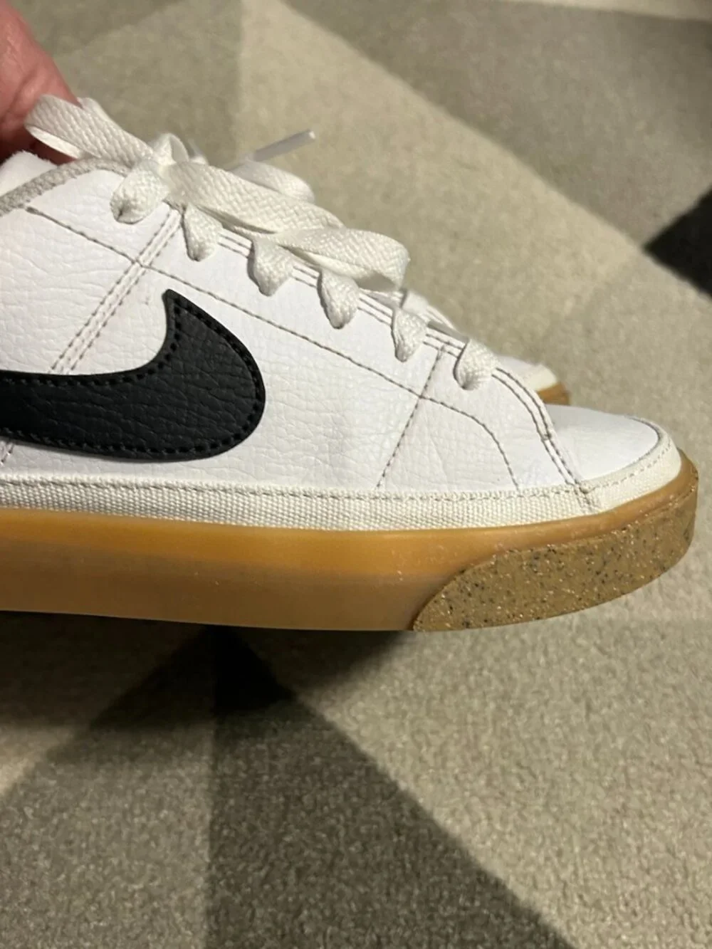 Nike Court Legacy Next Nature White Black Gum DH3161-109 Women's Size 7